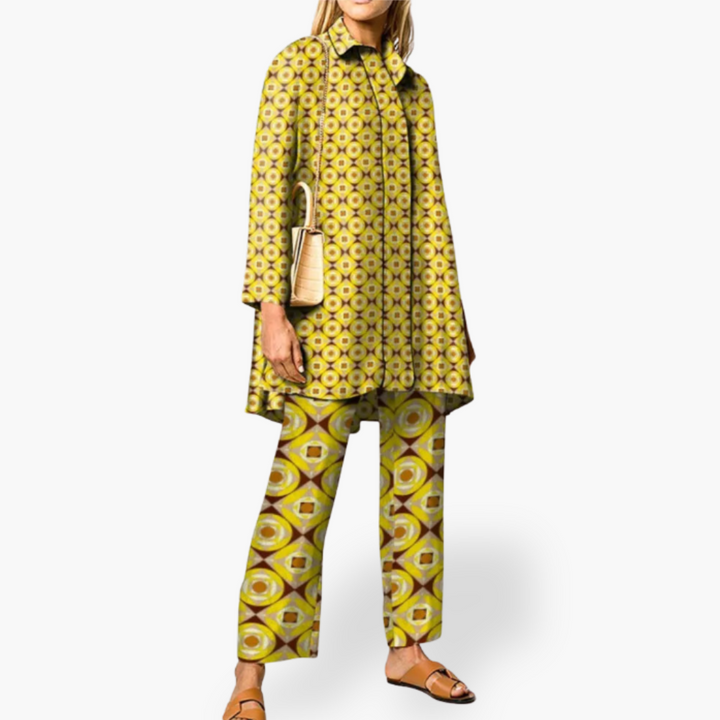 Completo Donna Stampa Manica Lunga Pantaloni | Altivaro