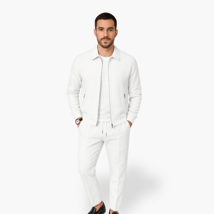 Completo Uomo in Maglia Waffle con Giacca e Pantaloni | Altivaro