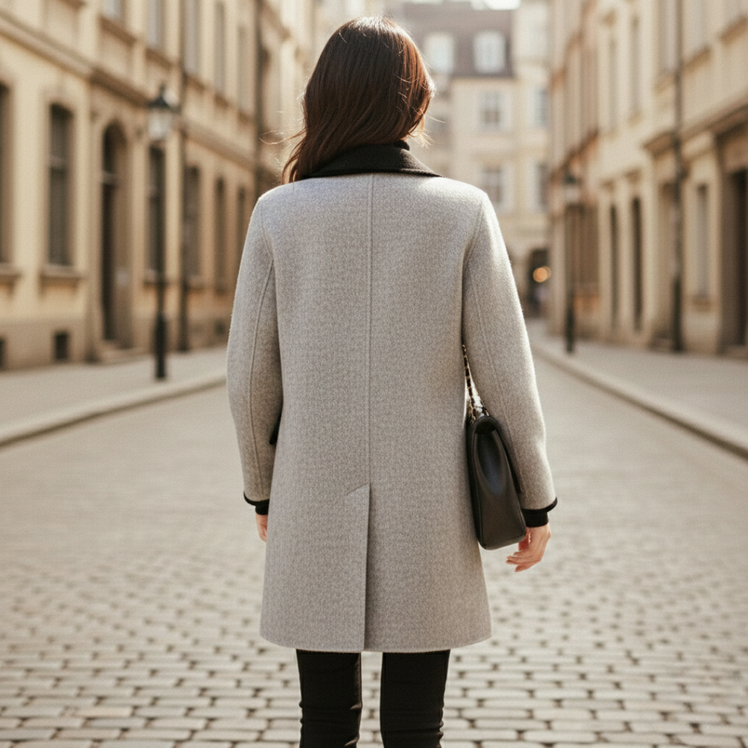 Damenmantel aus Polyester mit Doppelreißverschluss | Altivaro