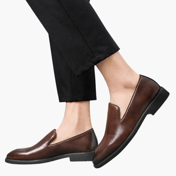 Scarpe Slip-On Ortopediche in Pelle Marrone e Nera per Uomo | Altivaro
