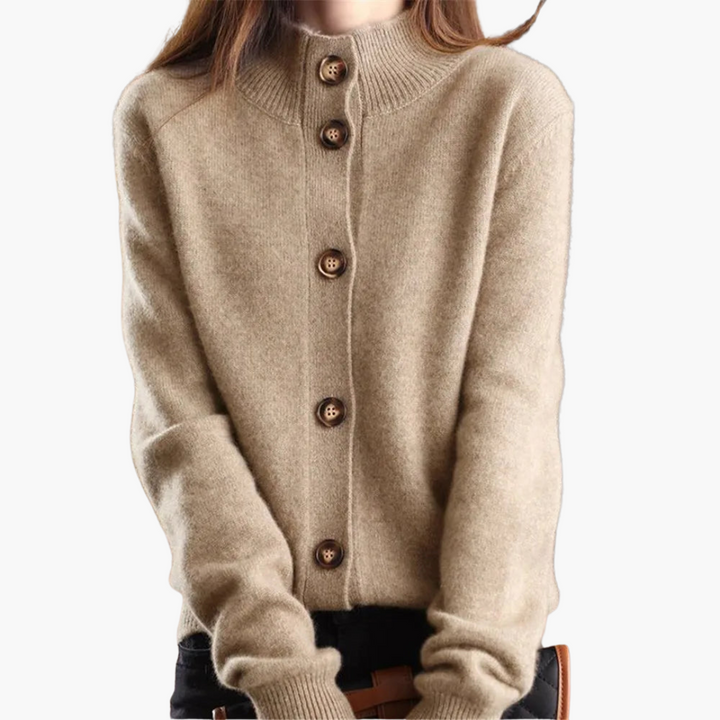 Women's Cardigan in Soft Fabric with Buttons | Altivaro