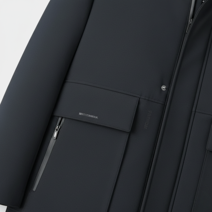 Langer Herren-Winterparka mit Nylonfüllung | Altivaro