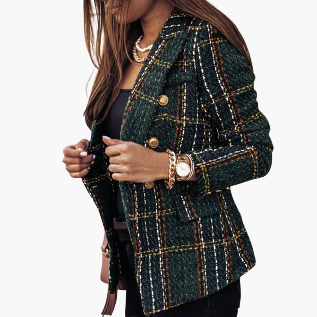 Blazer Donna in Tweed Scozzese Doppiopetto | Altivaro