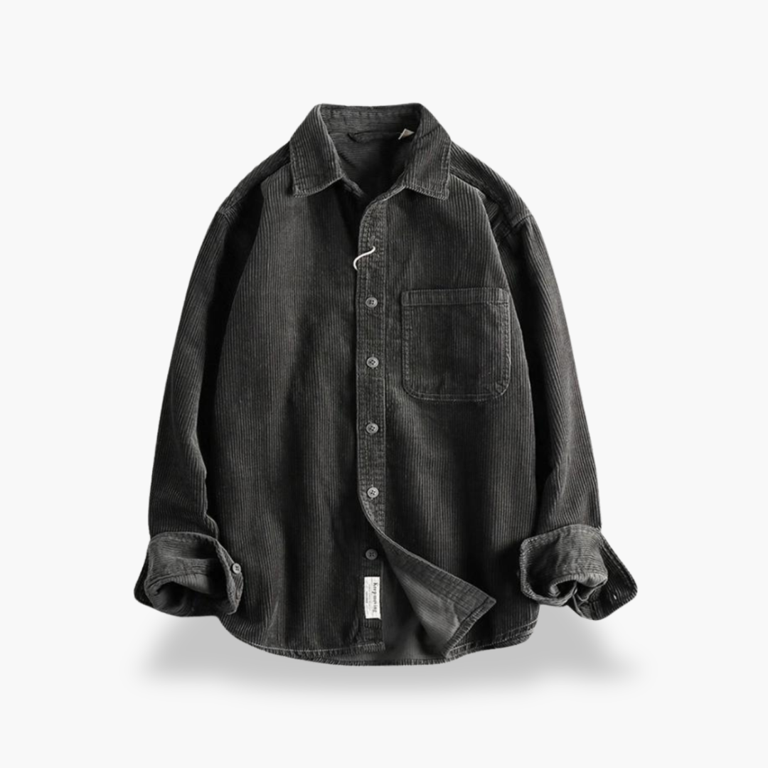 Camicia in velluto a coste con tasche da uomo, tessuto rinforzato e cuciture | Altivaro