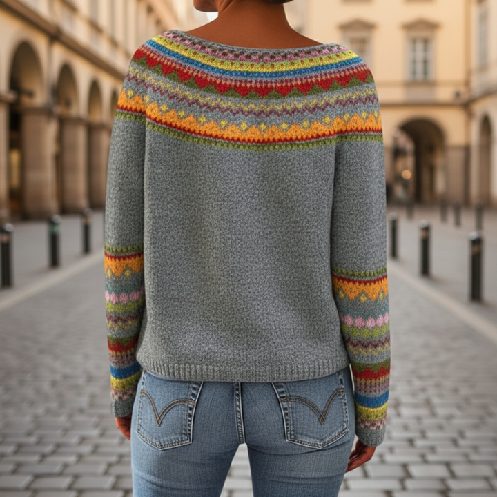 Damenpullover aus gestricktem Polyester | Altivaro