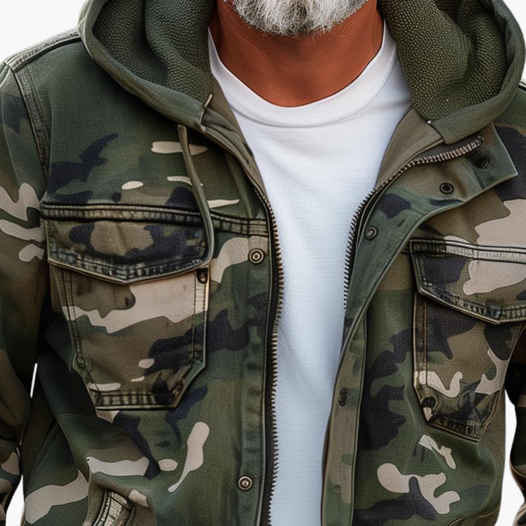 Giacca Uomo Camo con Cappuccio | Altivaro