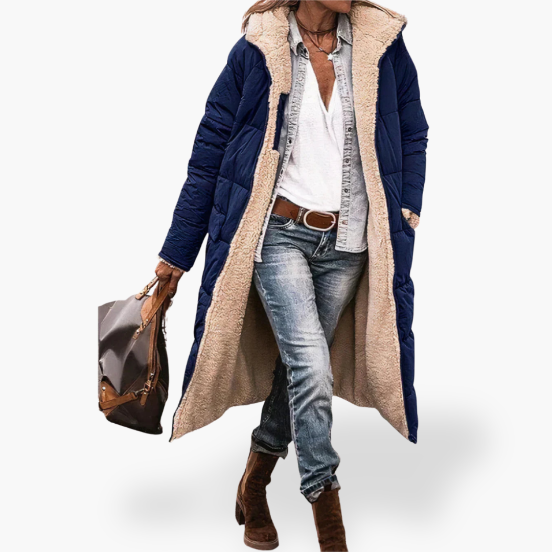 Giacca da donna Invernale Padded e Reversibile con Cappuccio e Pelliccia | Altivaro