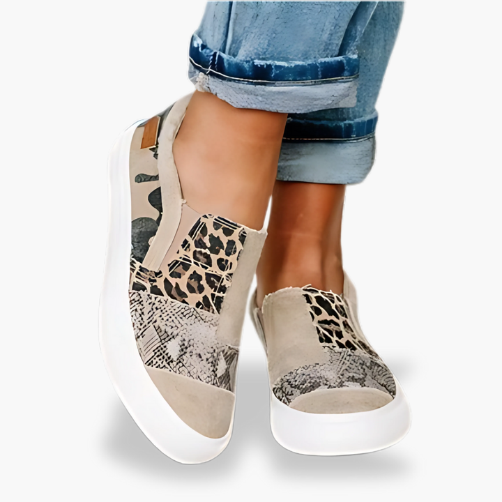 Scarpe Ortopediche Donna Slip On Tela Leopardate | Altivaro-Altivaro
