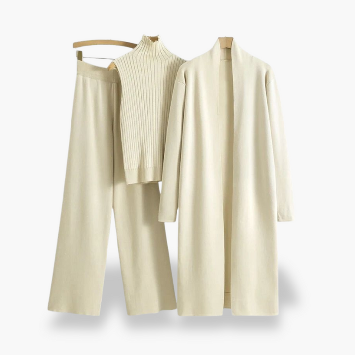 Completo Donna in Maglia con Cardigan e Pantaloni Larga | Altivaro