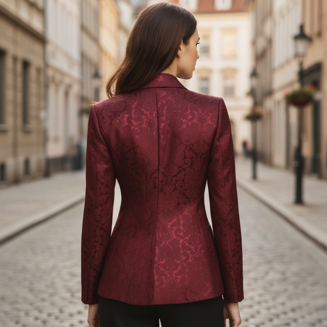 Women's Jacquard Tailored Blazer Jacket | Altivaro