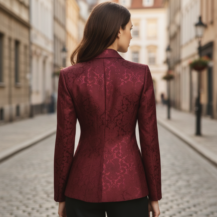 Women's Jacquard Tailored Blazer Jacket | Altivaro