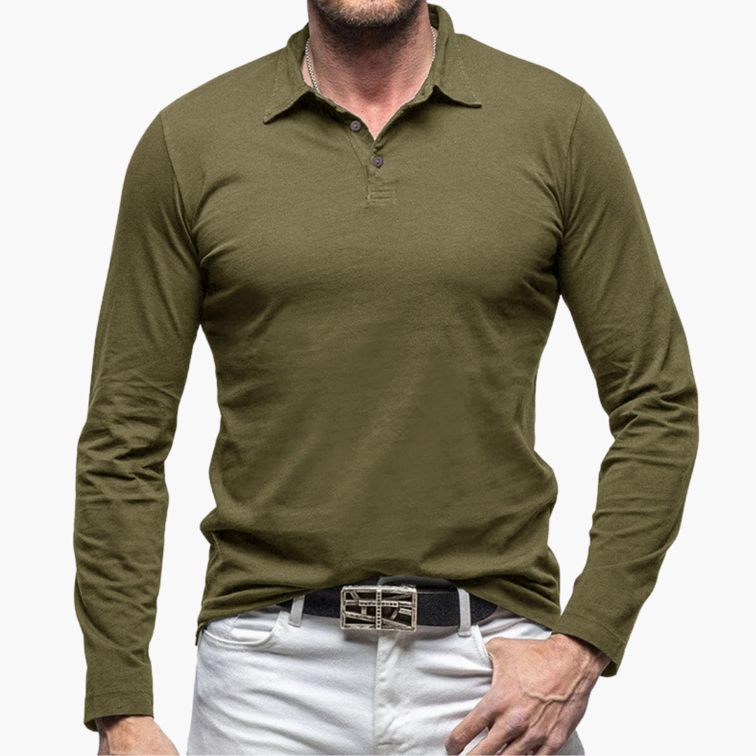 Polo Maniche Lunghe Slim Fit Uomo Altivaro | Altivaro-Altivaro