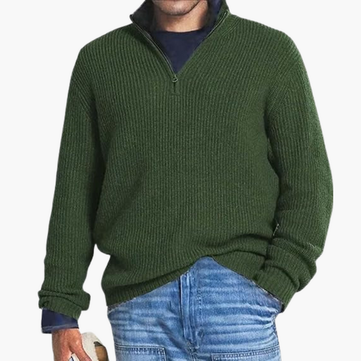 Maglione Uomo Mezza Zip Collo Alto | Altivaro