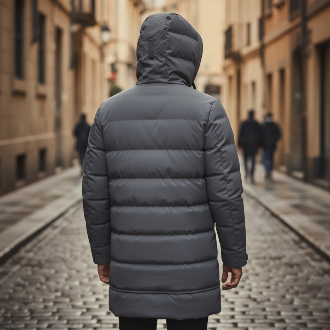 Steppdaunenjacke für Herren mit Kapuze aus Nylon | Altivaro