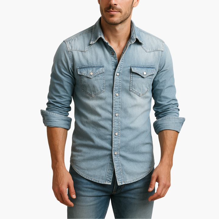 Camicia con Bottoni Frontali e Maniche Lunghe per Uomo | Altivaro