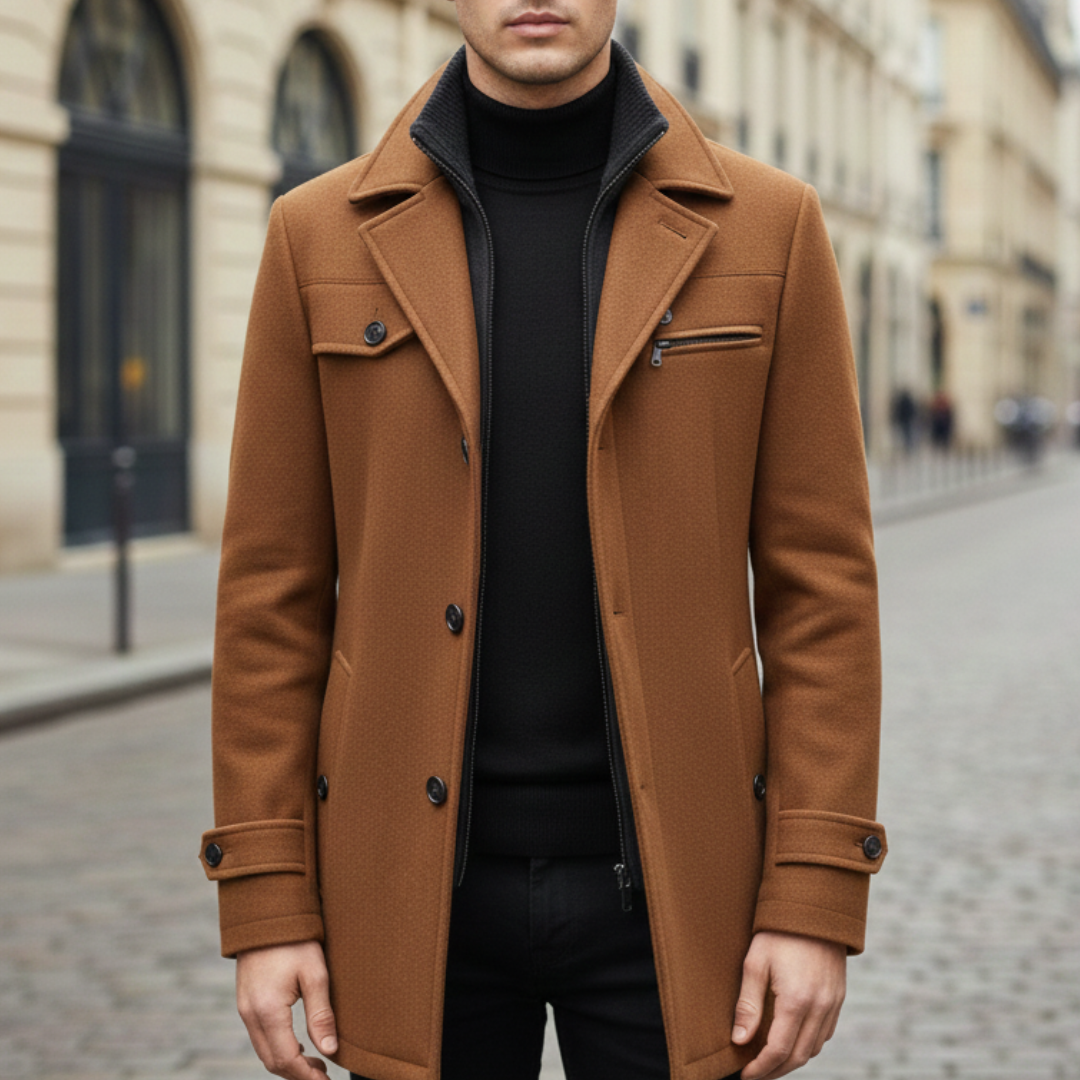 Herren Winterjacke aus Wolle mit Stehkragen | Altivaro