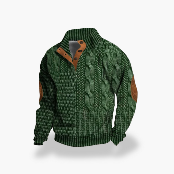 Giacca in Maglia con Dettagli in Pelle per Uomo | Altivaro