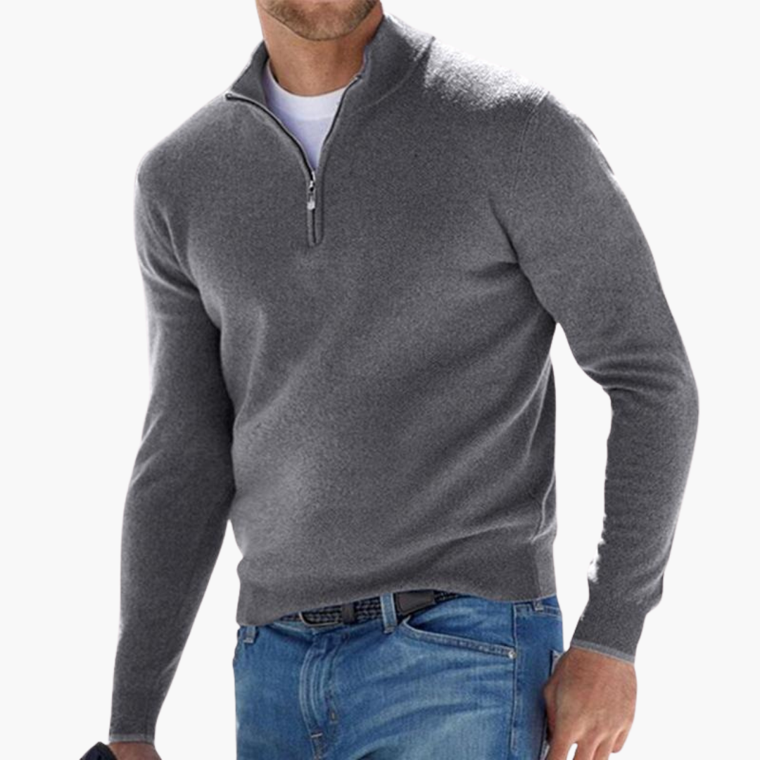 Maglione Uomo Mezza Zip Maniche Lunghe | Altivaro