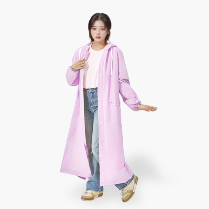 Cappotto Lungo da Donna Leggero con Cappuccio e Tasche | Altivaro