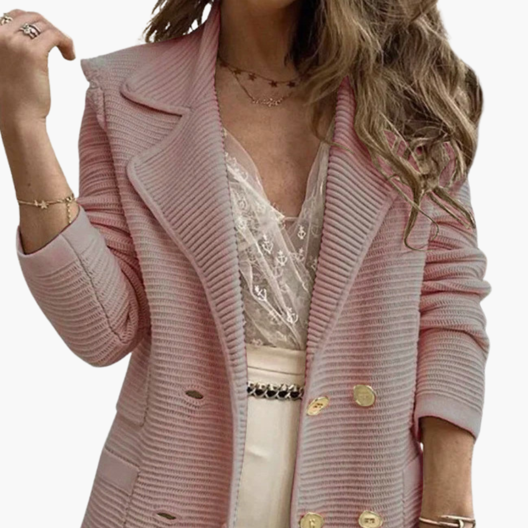 Blazer Donna Lungo Doppiopetto in Maglia | Altivaro