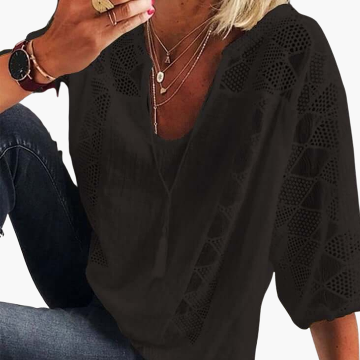 Blusa Donna con Dettagli In Pizzo | Altivaro