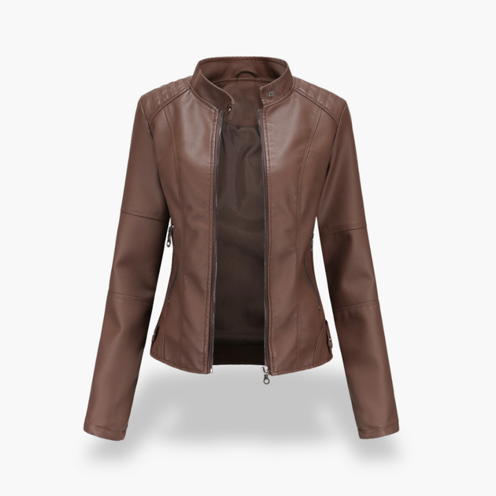 Giacca Donna Ecopelle Slim Fit con Zip Frontale | Altivaro