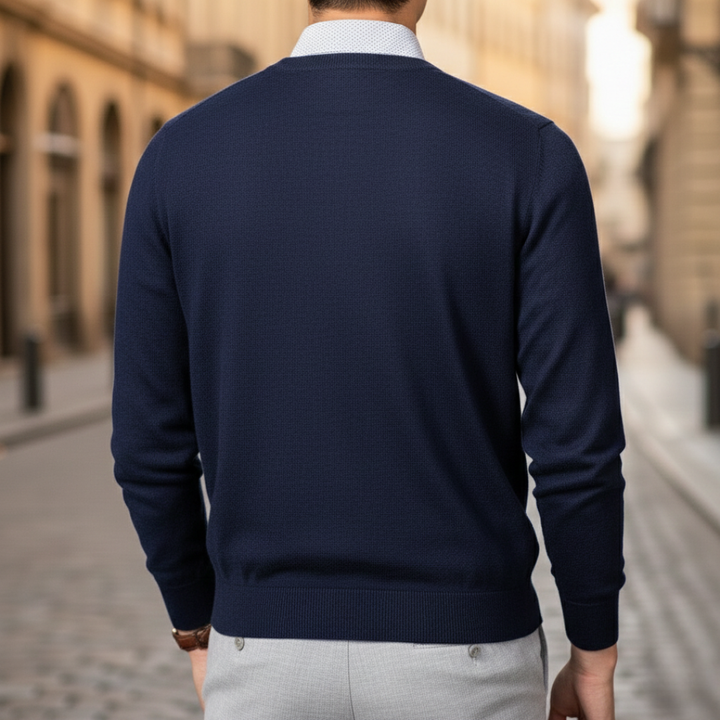 Herrenpullover V-Ausschnitt Polyester | Altivaro