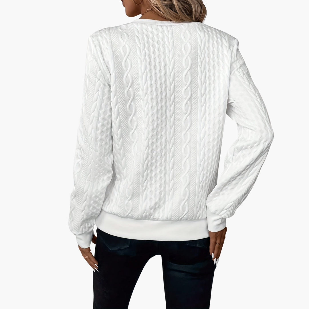 Maglione Donna a Treccia in Maglia con Zip Frontale | Altivaro