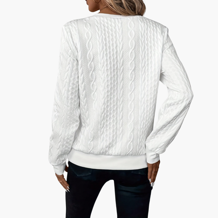 Maglione Donna a Treccia in Maglia con Zip Frontale | Altivaro