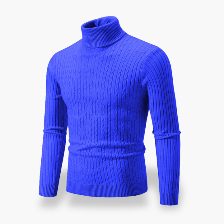 Maglione Dolcevita a Treccia Uomo in Maglia | Altivaro