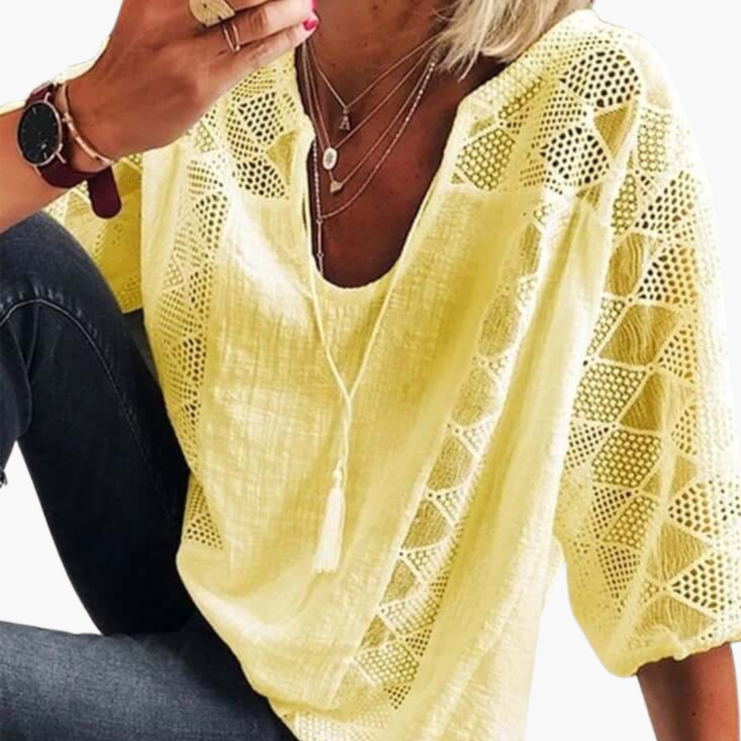 Blusa Donna con Dettagli In Pizzo | Altivaro