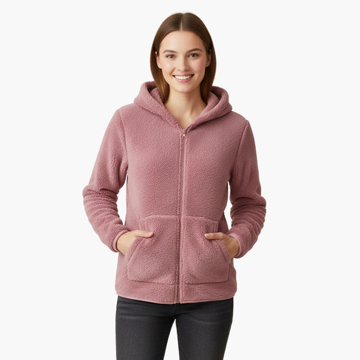 Soft Fleece Jacket with Hood for Women | Altivaro