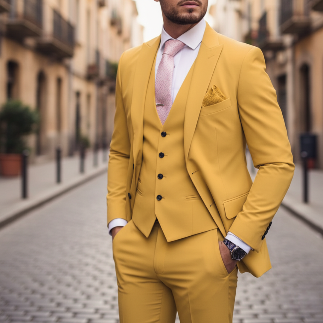 Abito Uomo 3 Pezzi Cerimonia in Tessuto Misto | Altivaro