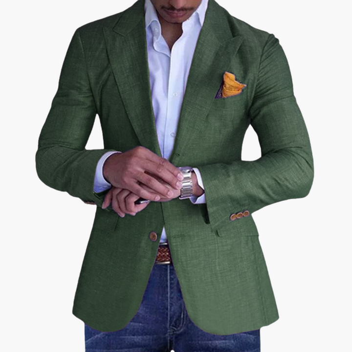 Blazer Uomo Lino Slim Fit Monopetto Estivo Elegante | Altivaro
