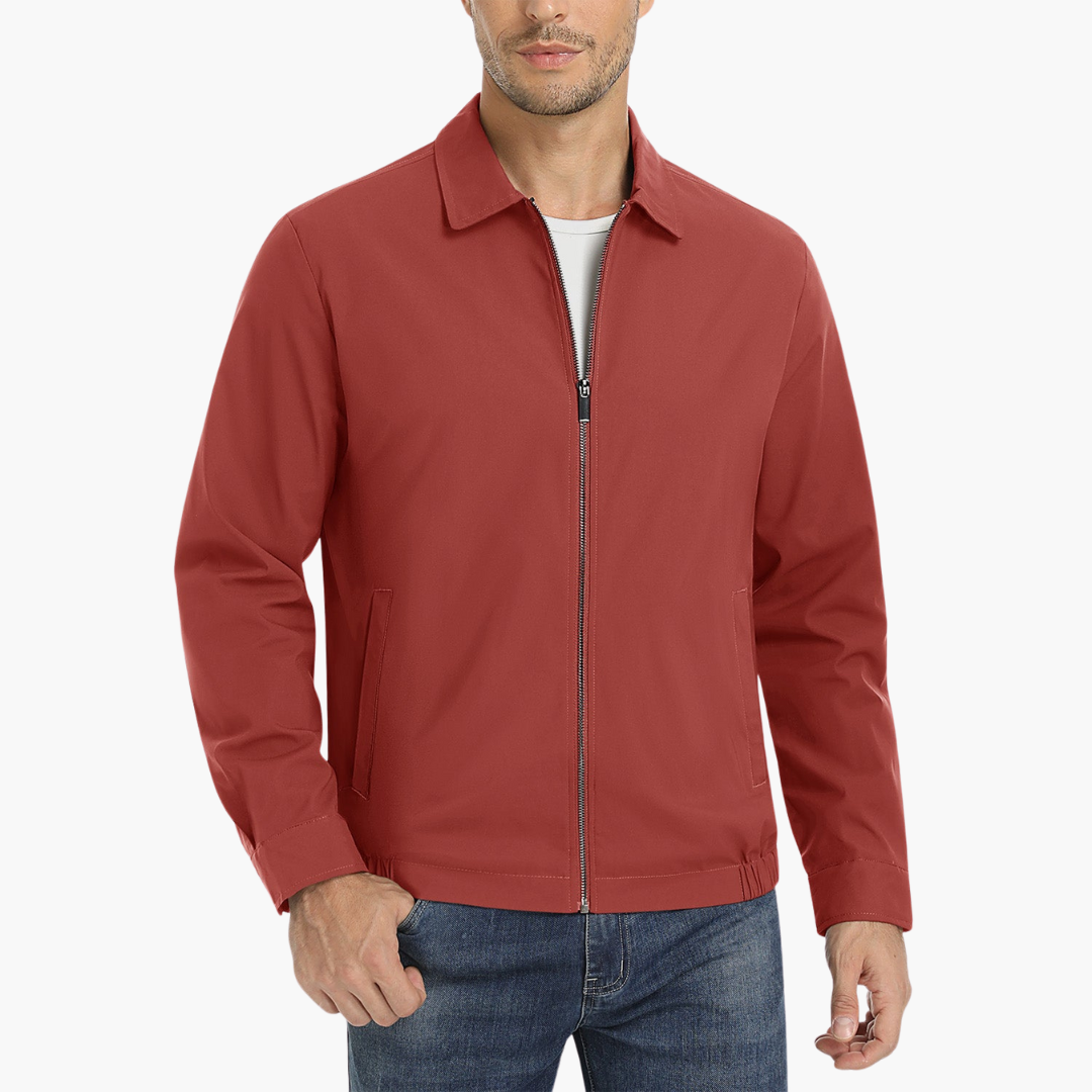 Lightweight Men's Jacket with Stand-up Collar and Zip | Altivaro