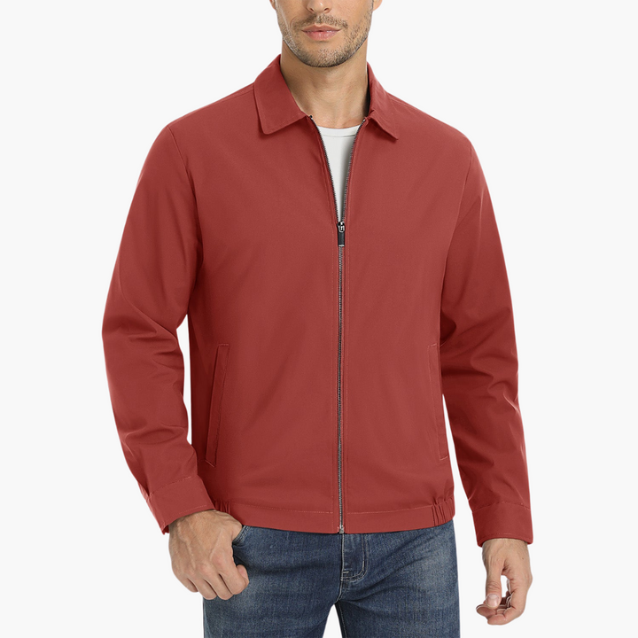 Lightweight Men's Jacket with Stand-up Collar and Zip | Altivaro