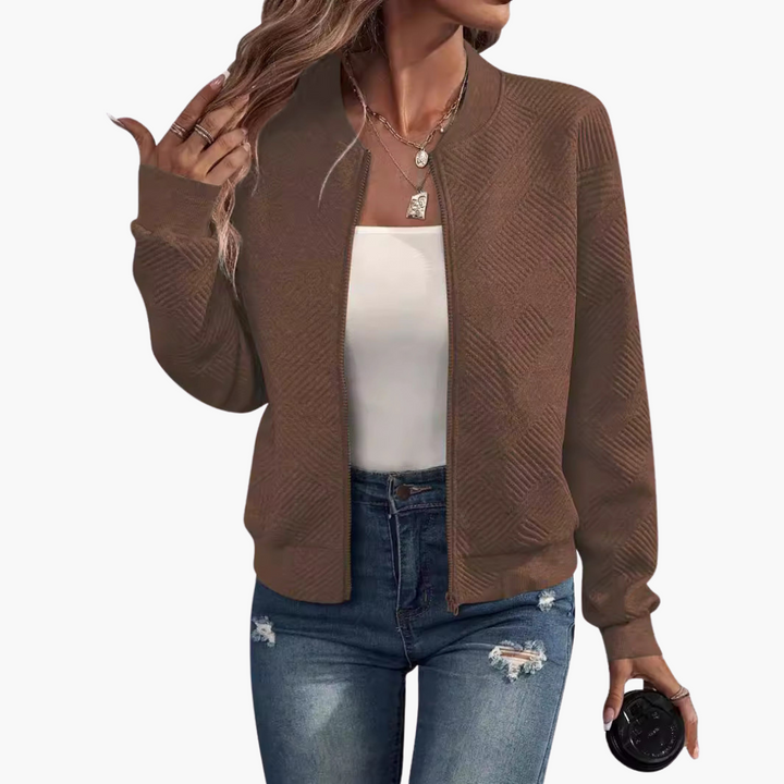 Cardigan Donna con Zip in Maglia | Altivaro