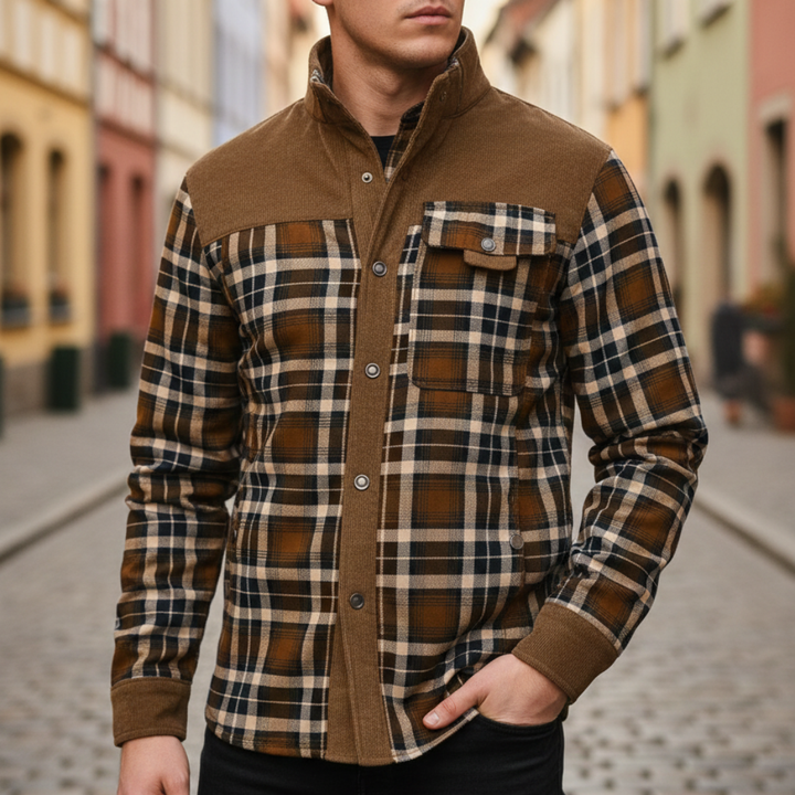 Camicia Uomo Flanella Bottoni Casual | Altivaro