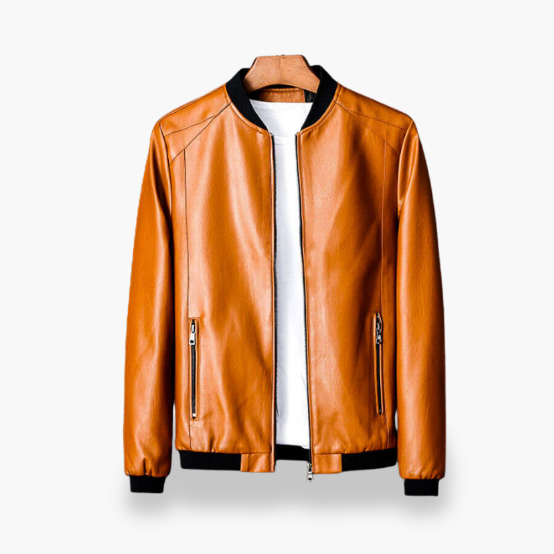 Giubbotto Bomber Uomo in Ecopelle con Zip | Altivaro