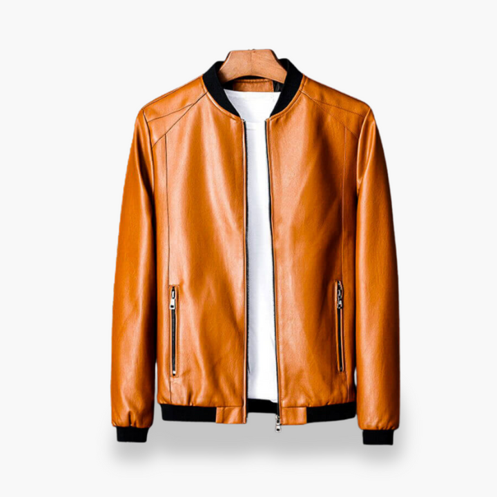 Giubbotto Bomber Uomo in Ecopelle con Zip | Altivaro