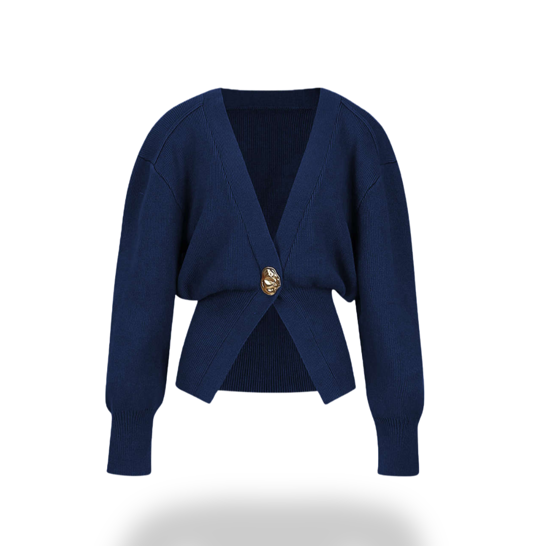 Cardigan Donna con Chiusura Decorativa a Maglia Fine | Altivaro