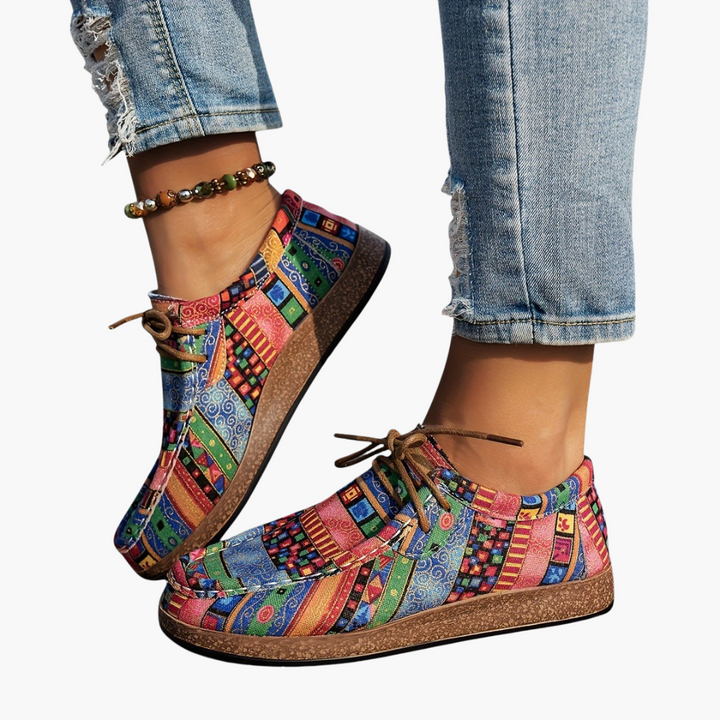 Scarpe ortopediche donna in tessuto multicolore casual comode | Altivaro