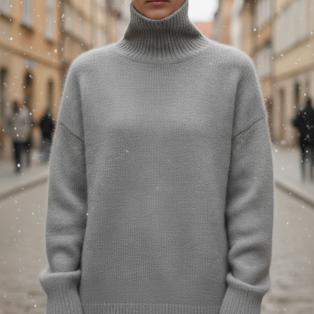 Maglione donna collo alto in lana | Altivaro