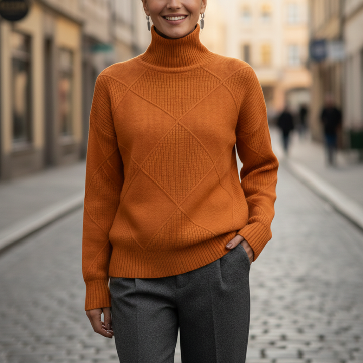 Maglione donna collo alto in lana | Altivaro