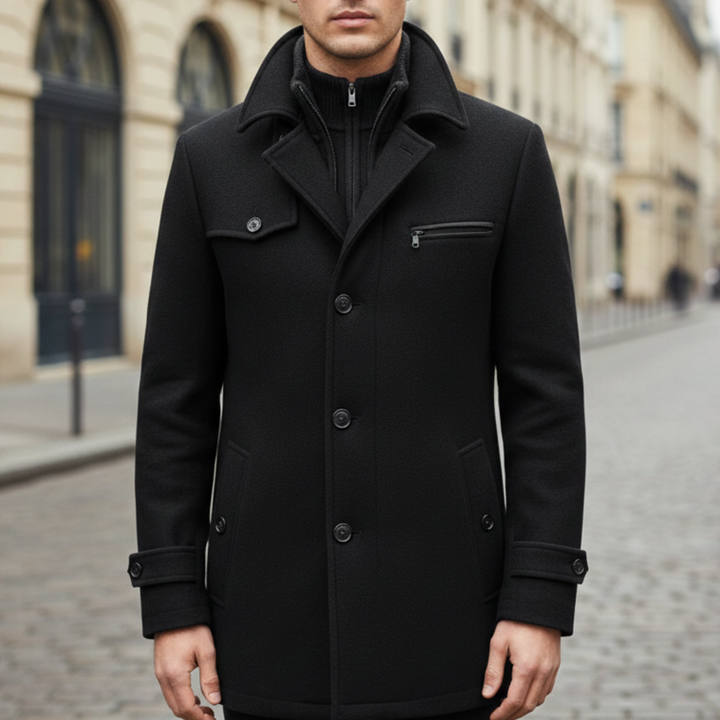 Herren Winterjacke aus Wolle mit Stehkragen | Altivaro