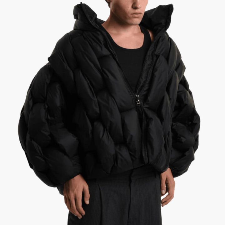 Men's winter down jacket with high collar | Altivaro