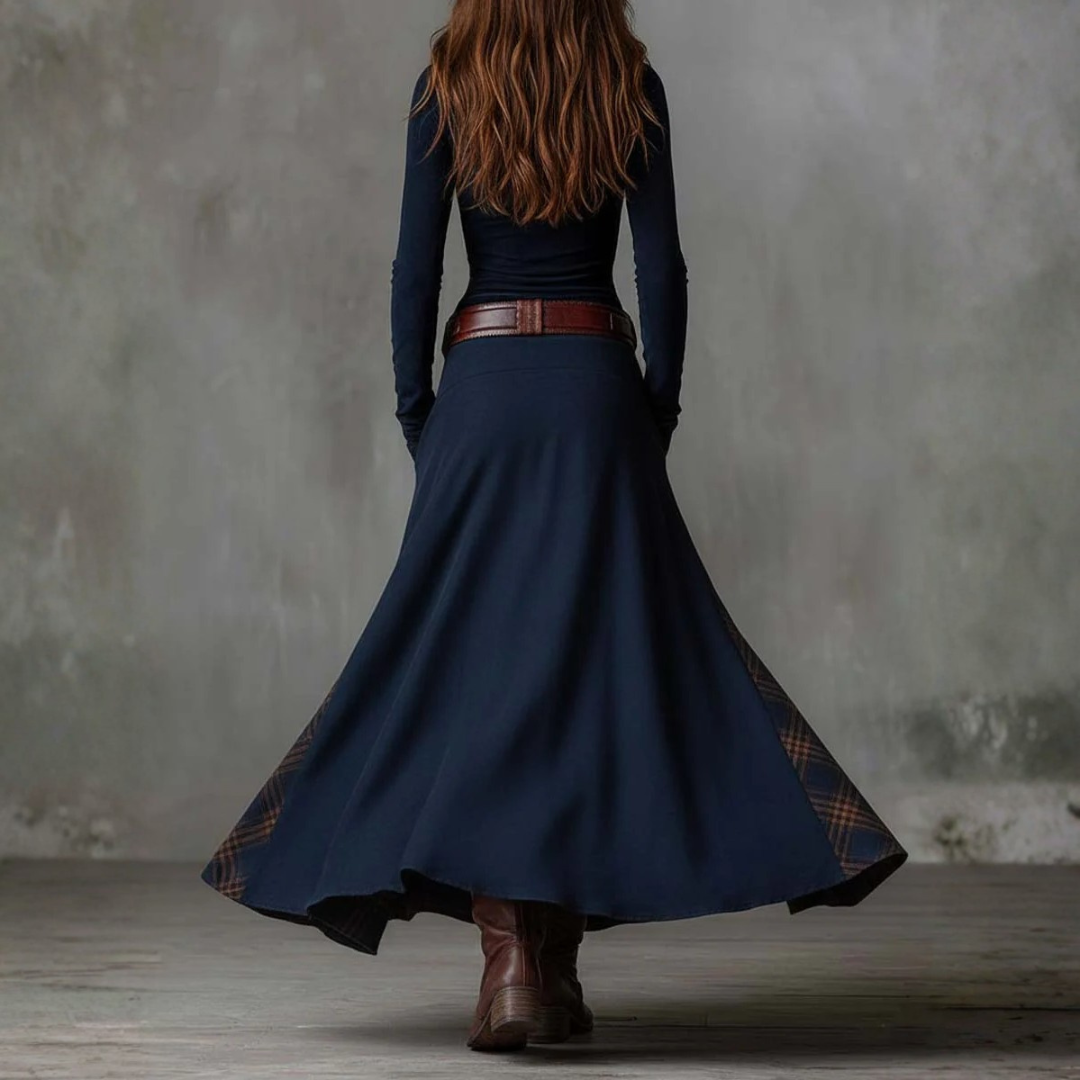 Long Dress for Women in Mixed Fabric | Altivaro