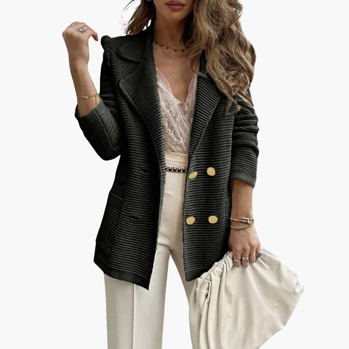 Blazer Donna Lungo Doppiopetto in Maglia | Altivaro
