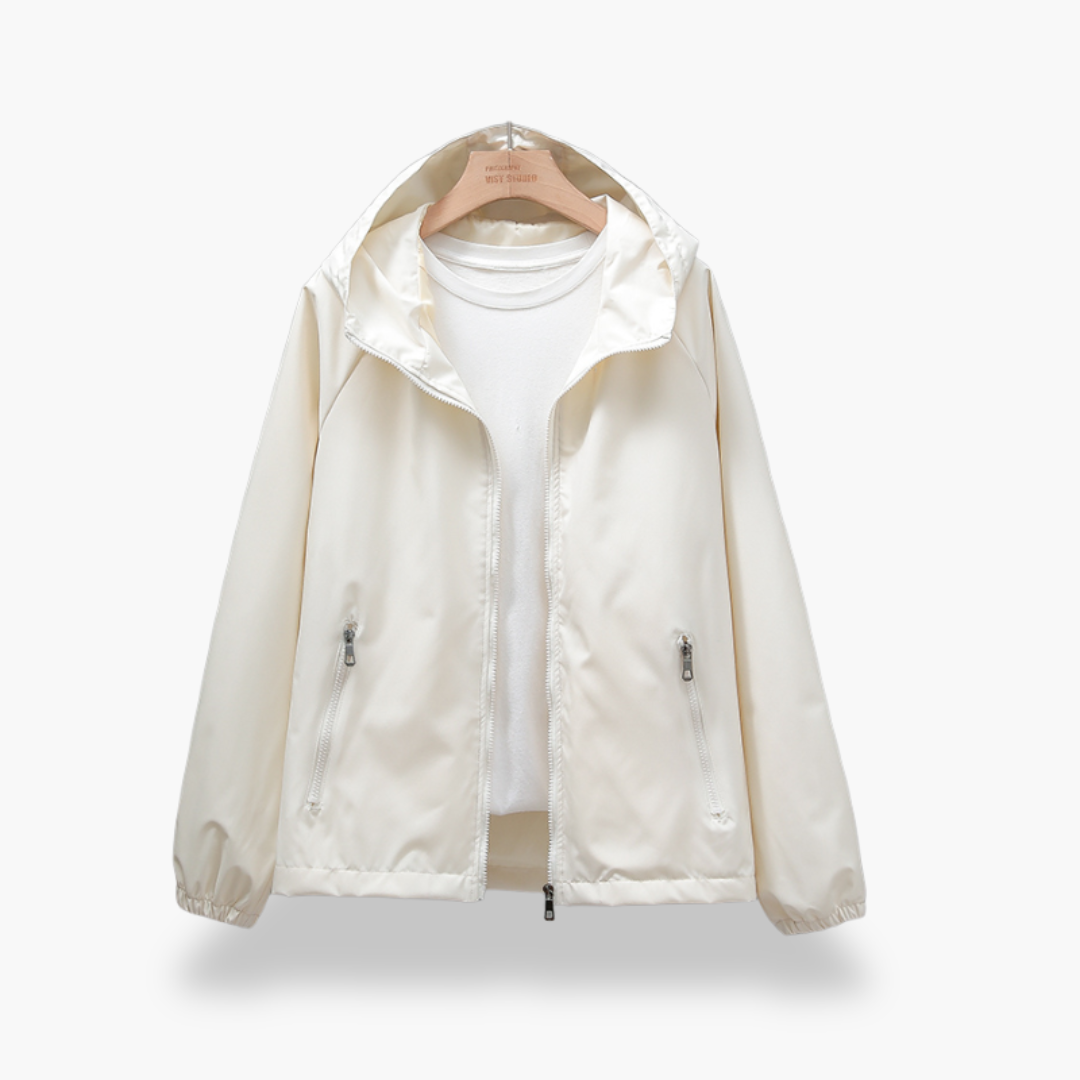 Giacca Impermeabile da Donna con Cappuccio e Zip | Altivaro
