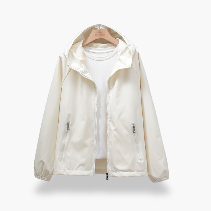 Giacca Impermeabile da Donna con Cappuccio e Zip | Altivaro